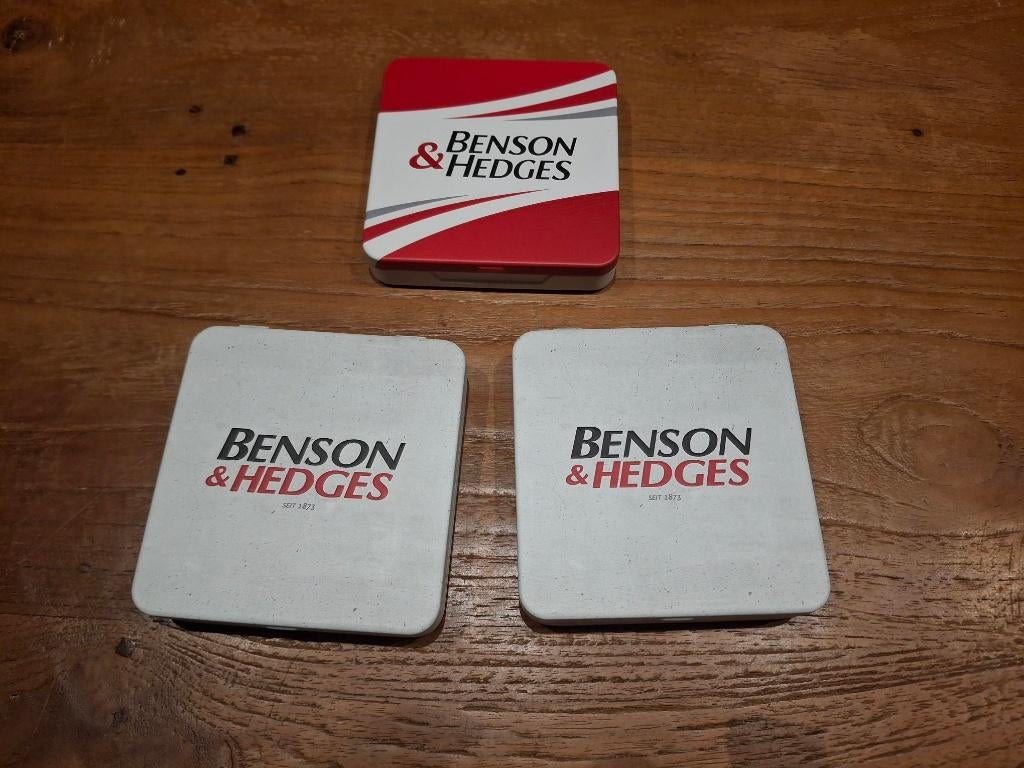 Benson en Hedges  Sigarettendoosjes 3 x, Ophalen of Verzenden, Nieuw, Tabaksdoos of Verpakking