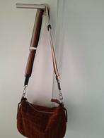 Schoudertas hispanitas  claudio Ferrici  leer suede, Ophalen of Verzenden, Groen, Leer