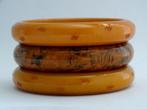 3 Bakeliet Catalin Armbanden, Verzenden, Overige materialen, Armband