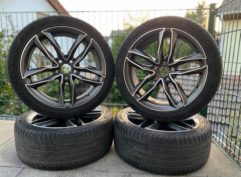 5X112 velgenmet zomerbanden 245 40 18, Auto-onderdelen, Banden en Velgen, 18 inch, Banden en Velgen, Ophalen of Verzenden, Personenwagen