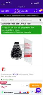 Asmanchettenset Febi 176028, Ophalen, Nieuw, Renault