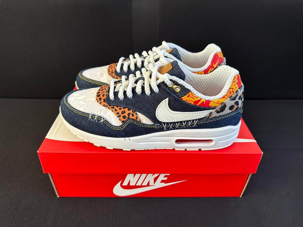 Nike Air Max 1 / “Denim Leopard” / Maat 43, Blauw, Nieuw, Ophalen of Verzenden, Sneakers of Gympen