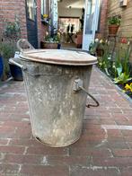 Ijzeren afvalbak gemeente Utrecht, Gebruikt, 50 tot 75 cm, Ophalen of Verzenden, Metaal