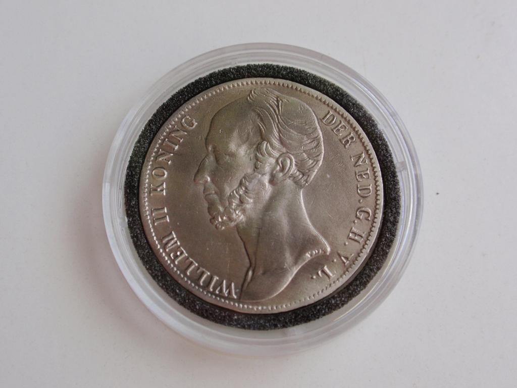 1Gulden Willem II  1847, 1 gulden, Verzenden, Zilver, Losse munt