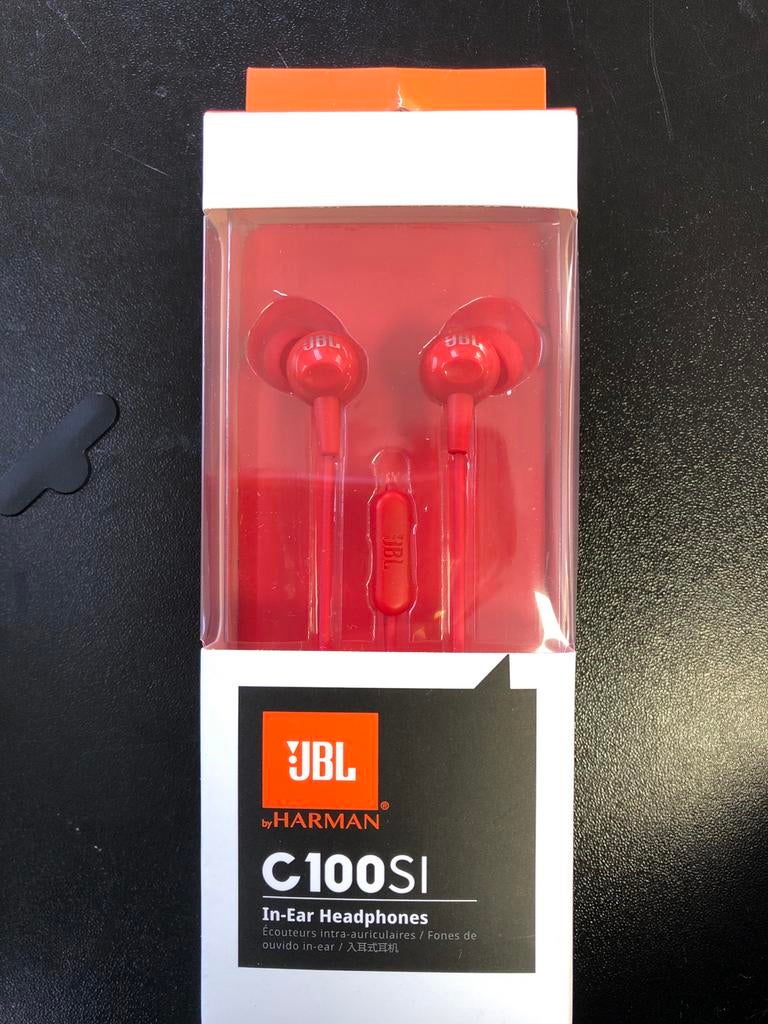 JBL C100SI In-Ear Koptelefoon Rood - Nieuw, Ophalen, G, G, Nieuw