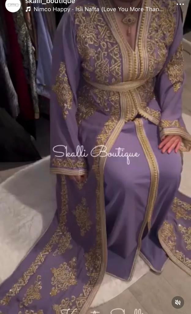 Takshita paars volbewerkt, Overige typen, Paars, Maat 46/48 (XL) of groter, Ophalen of Verzenden