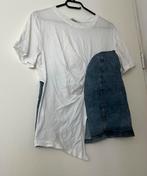 Unieke T-shirt met denim detail - Maat L (nieuw), Kleding | Dames, T-shirts, Ophalen of Verzenden, Nieuw