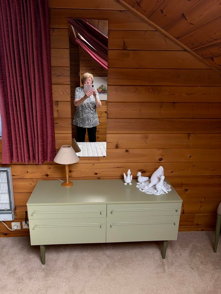 Kast kaptafel retro zonder spiegel, Huis en Inrichting, Tafels | Kaptafels, Ophalen, Overige materialen, Gebruikt, 100 tot 150 cm