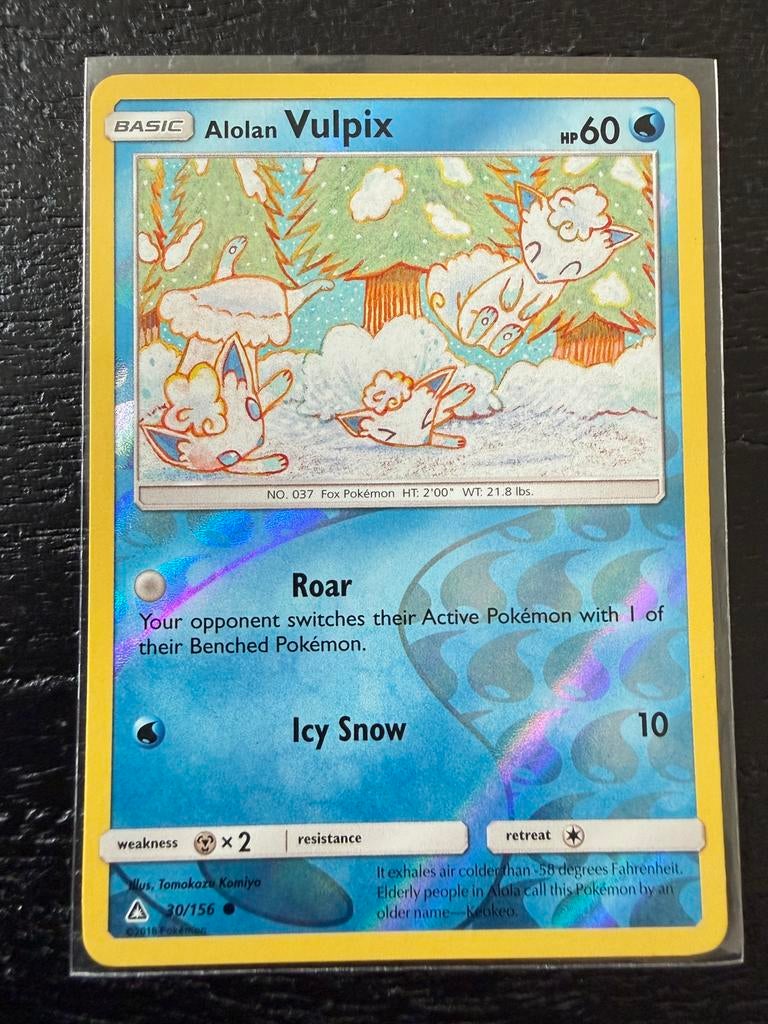 Alolan Vulpix 30 pokemonkaart, Ophalen of Verzenden, Zo goed als nieuw