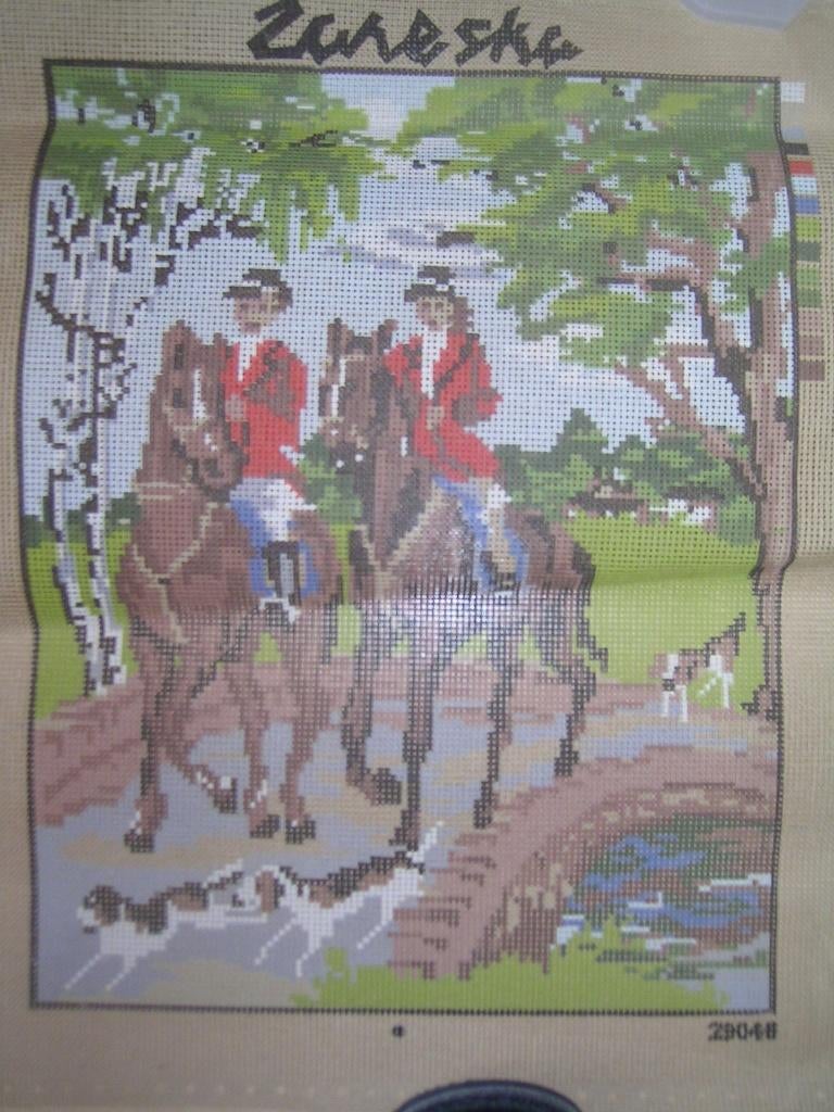 Voorbedrukt NIEUW stramien Jacht van Zareska. En verkoop DMC, Hobby en Vrije tijd, Borduren en Borduurmachines, Ophalen of Verzenden