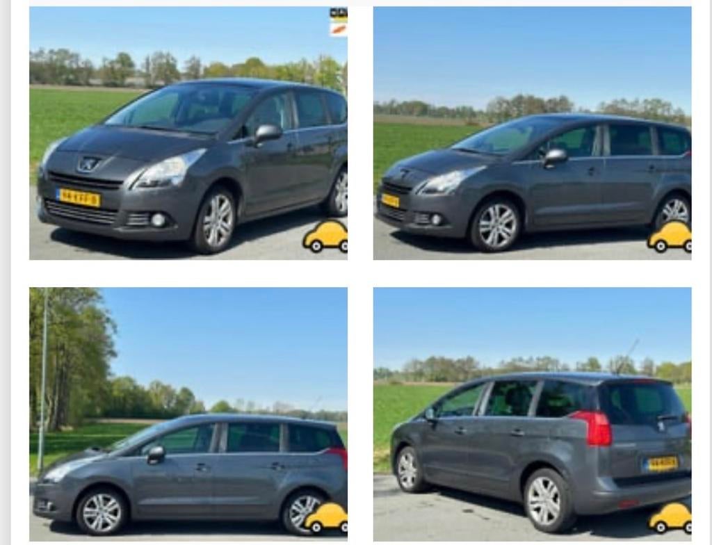 Peugeot 5008 1.6 THP 7PL 2009 Grijs, Voorwielaandrijving, Handgeschakeld, Particulier, 84 €/maand