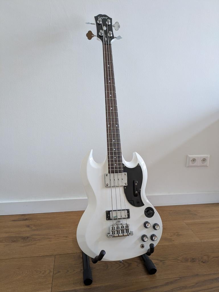 Limited Edition Custom Shop: Epiphone SG EB-3 2009 - Wit, Muziek en Instrumenten, Snaarinstrumenten | Gitaren | Bas, Ophalen, Gebruikt