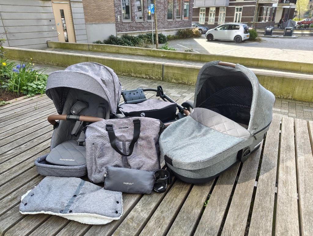 Easywalker Harvey 3 Premium met accessoires | ZGAN, Kinderen en Baby's, Kinderwagens en Combinaties, Gebruikt, Combiwagen, Verstelbare duwstang