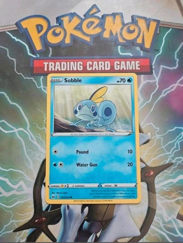 Sobble 055/202 Sword&Shield base set pokemon kaart nm, Ophalen of Verzenden, Zo goed als nieuw, Losse kaart