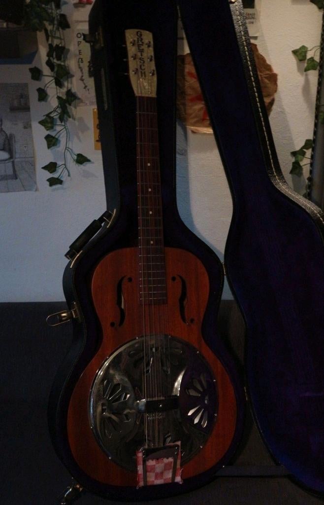 Gretsch resonator + Gretsch case, Muziek en Instrumenten, Snaarinstrumenten | Gitaren | Akoestisch, Ophalen of Verzenden, Zo goed als nieuw