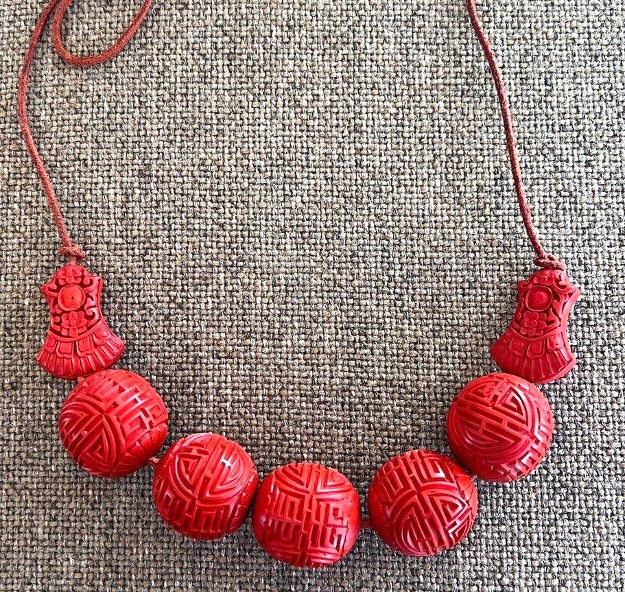 Cinnaber kralensnoer, Ophalen of Verzenden, Overige materialen