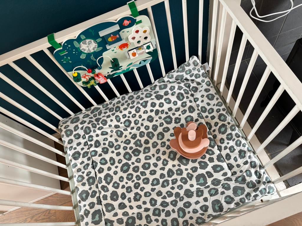 Box wit met lade, incl. matras en hoes, Kinderen en Baby's, Boxen, Ophalen, Gebruikt, Vierkant, In hoogte verstelbaar