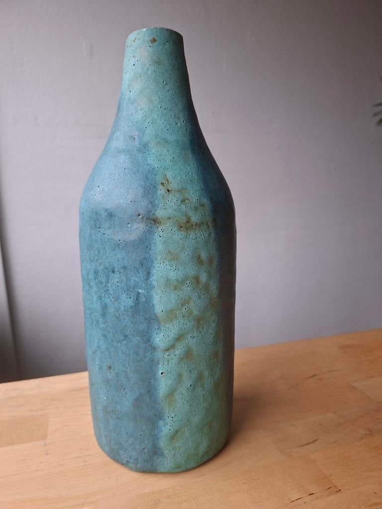 Turquoise vaas Hannie Mein, Antiek en Kunst, Ophalen