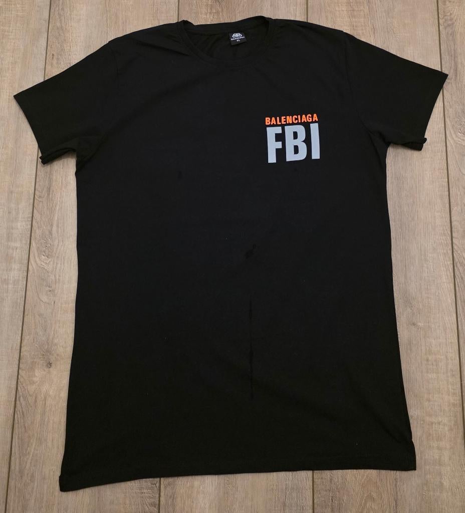Balenciaga "FBI" t-shirt maat XL, Zwart, Ophalen of Verzenden, Balenciaga, Maat 56/58 (XL)
