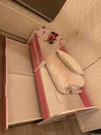 Mickey Mouse Peuterbed met lades en matras,+ deken en kussen, Gebruikt, 70 tot 85 cm, Lattenbodem, 140 tot 160 cm