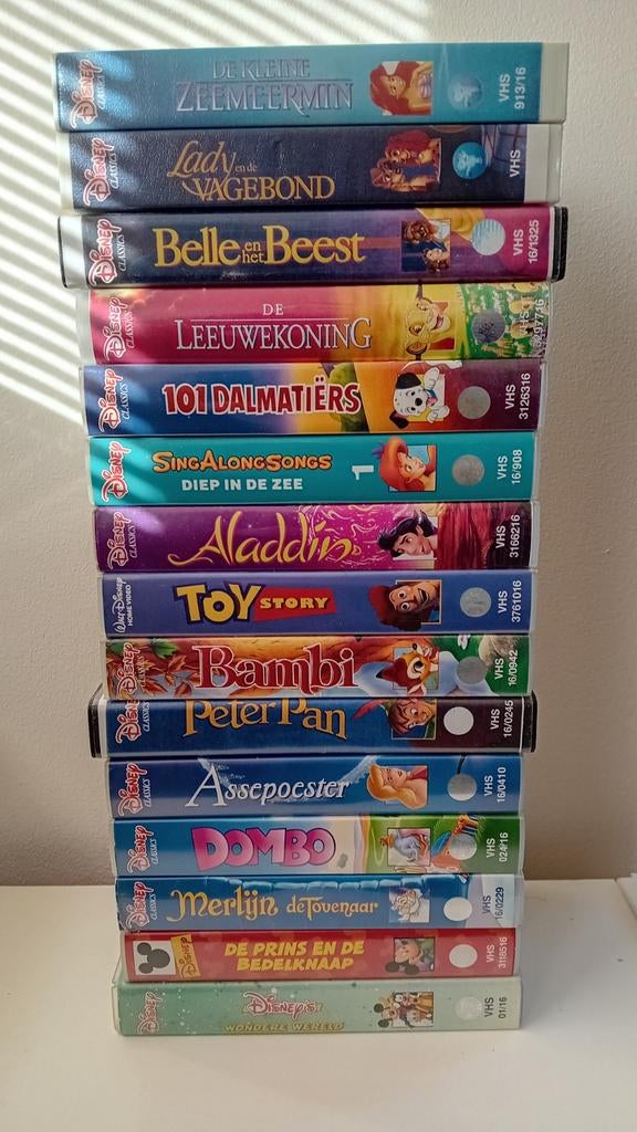 15x Disney Videobanden, Cd's en Dvd's, Alle leeftijden, Ophalen, Zo goed als nieuw, Tekenfilm