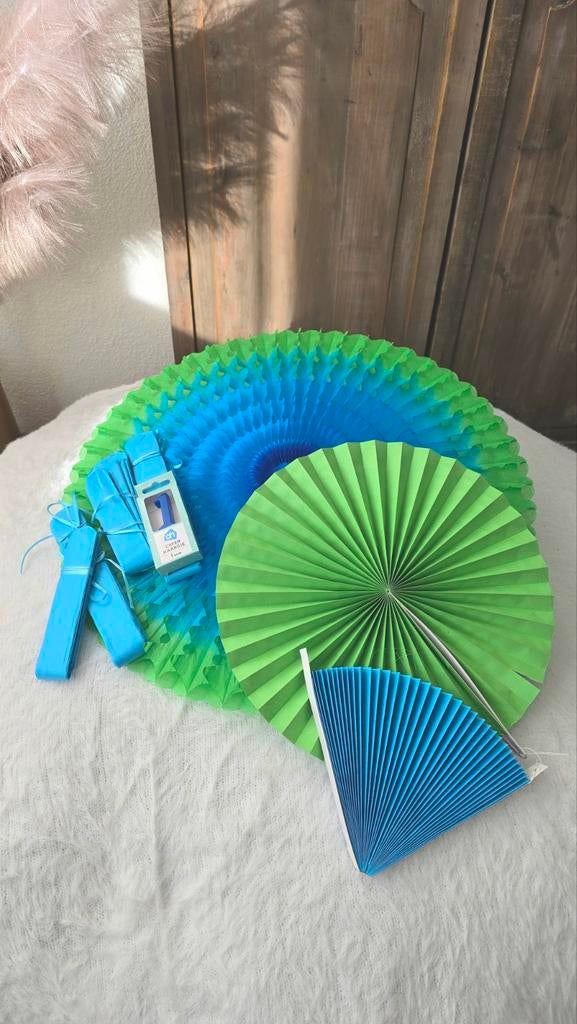 Feestartikelen: Papieren waaiers, Cake Smash & 1e verjaardag, Ophalen of Verzenden, Nieuw, Feestartikel, Verjaardag