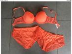 Marie Jo nieuw setje BH 75E,slip 42, tailleslip 40, Ophalen of Verzenden, Oranje, Setje