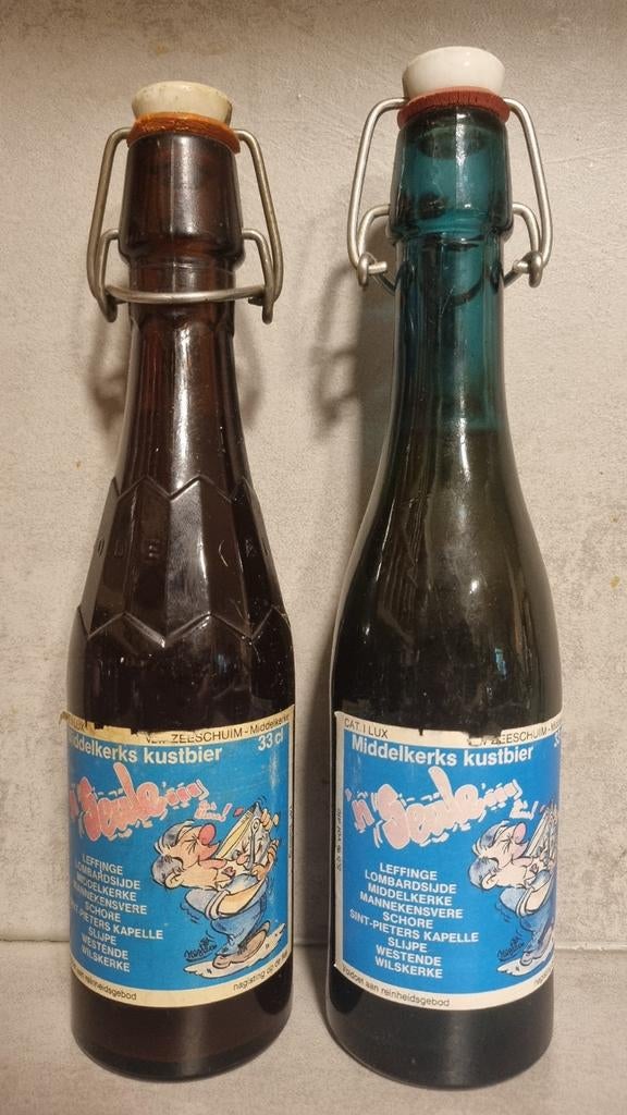2 bieren van VZW Zeeschuim, Middelkerke - 33cl, geen tht's, Ophalen of Verzenden, Gebruikt, Flesje(s), Overige merken