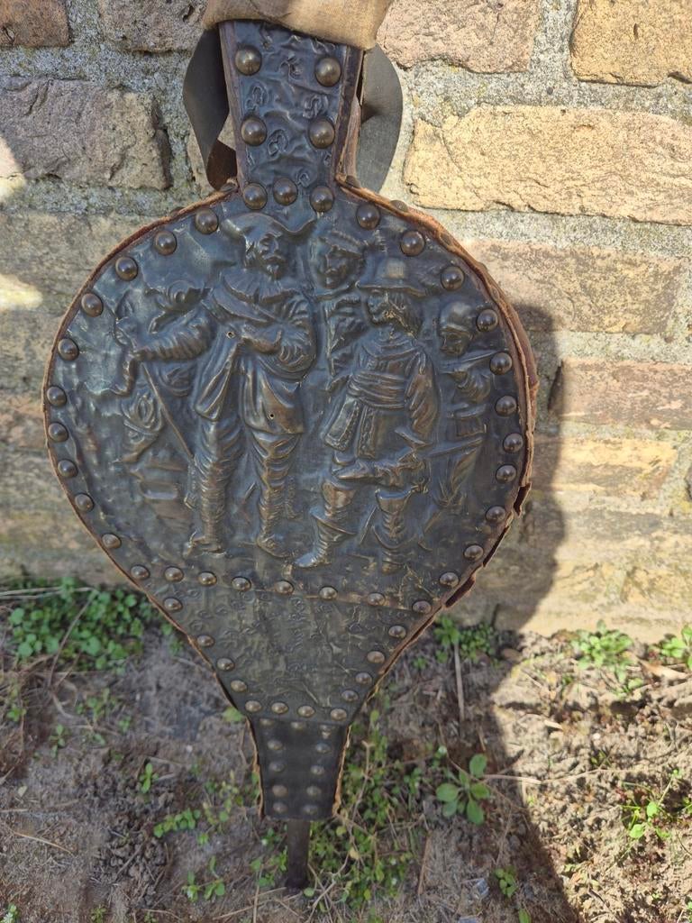 Antieke blaasbalg met reliëf voor open haard, Ophalen of Verzenden