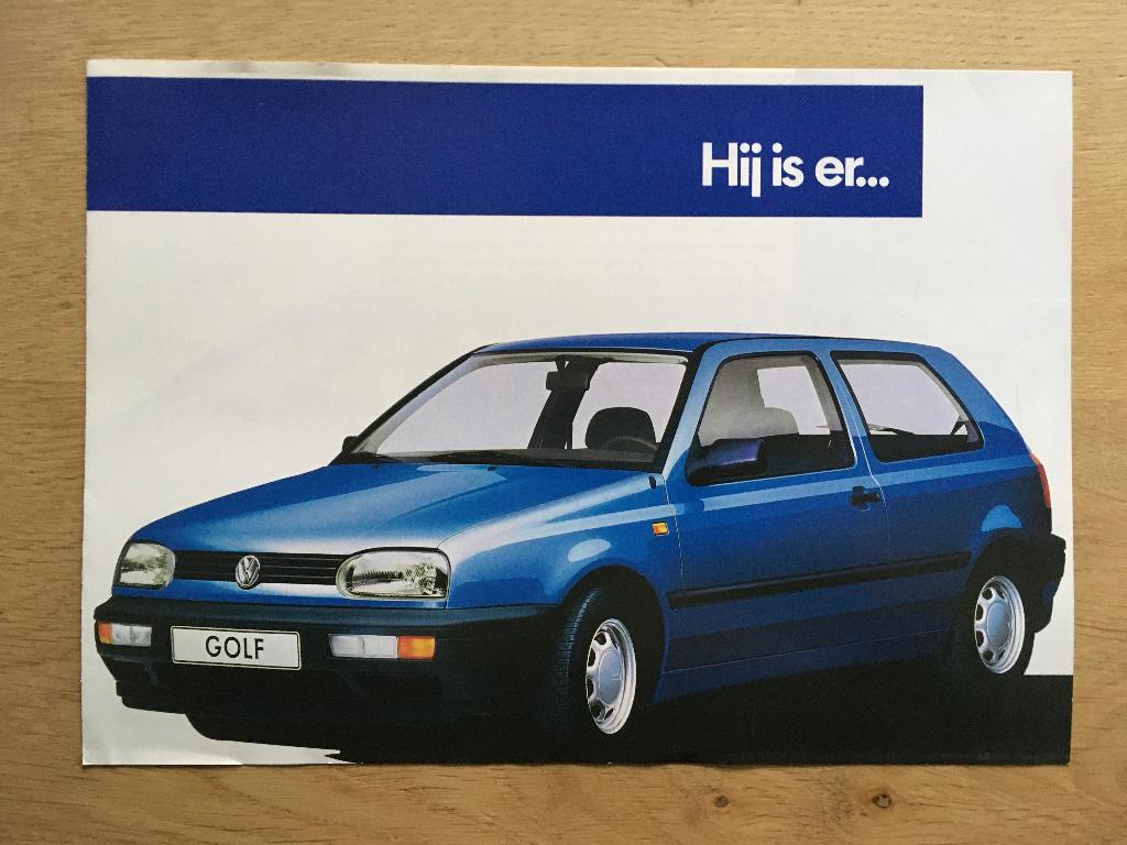 Autofolder/Brochure Volkswagen Golf 1991, Ophalen of Verzenden, Zo goed als nieuw, Volkswagen