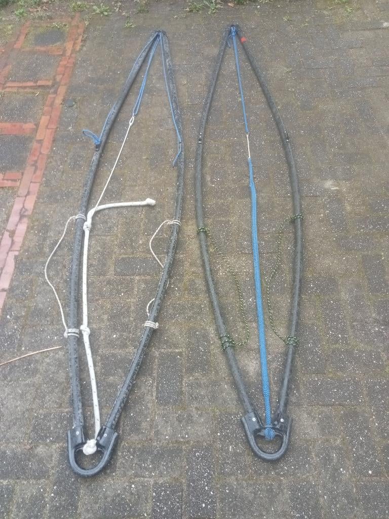 mistral giek 2x + deelbare mast, Ophalen, Gebruikt, Giek, 5 tot 7 m²