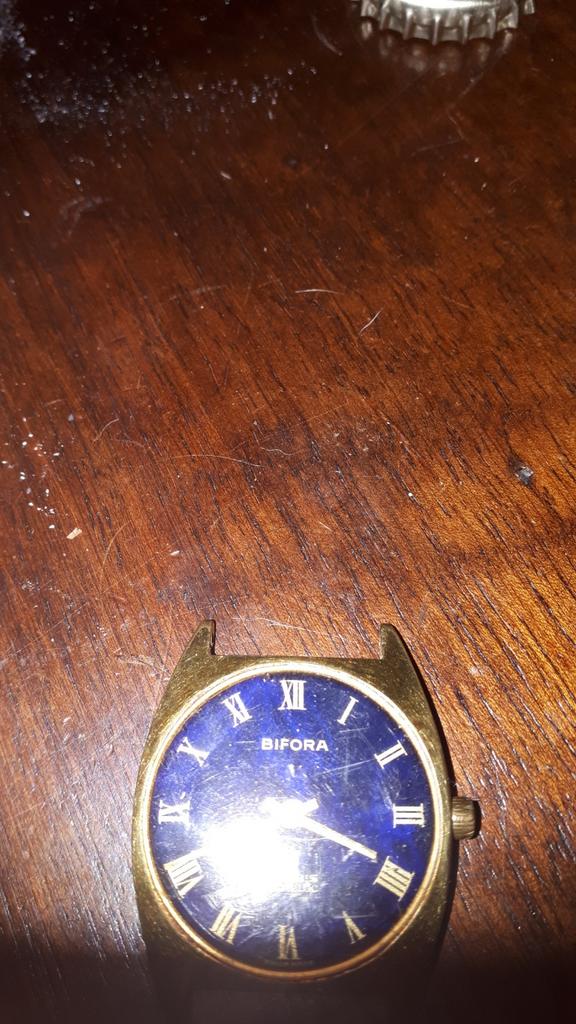 Vintage bifora horloge, Sieraden, Tassen en Uiterlijk, Horloges | Antiek, Ophalen, Staal, Overige merken, 1960 of later