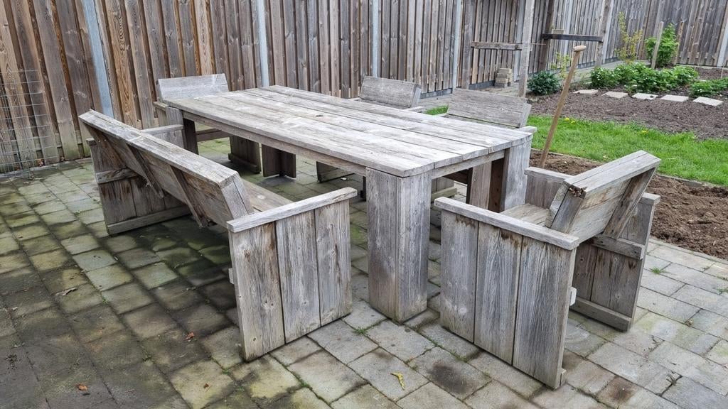 GRATIS TUINSET HOUT!!, Ophalen, Gebruikt, Hout