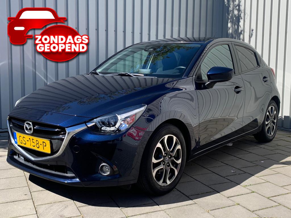Mazda 2 1.5 Skyactiv-G GT-M|Navigatie|Climate Control|, Auto's, Mazda, Voorwielaandrijving, Stof, Gebruikt, Blauw