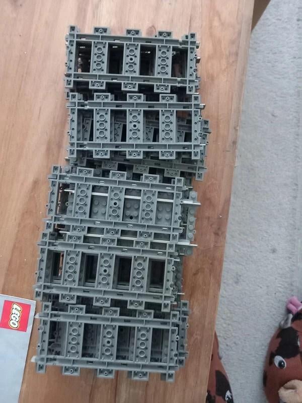 Lego 9v rechte rails 16x, Kinderen en Baby's, Speelgoed | Duplo en Lego, Ophalen of Verzenden, Zo goed als nieuw, Lego
