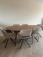 Tafel Ferry Goossens notenhout, Huis en Inrichting, Tafels | Eettafels, Ophalen, 100 tot 150 cm, 200 cm of meer, Zo goed als nieuw