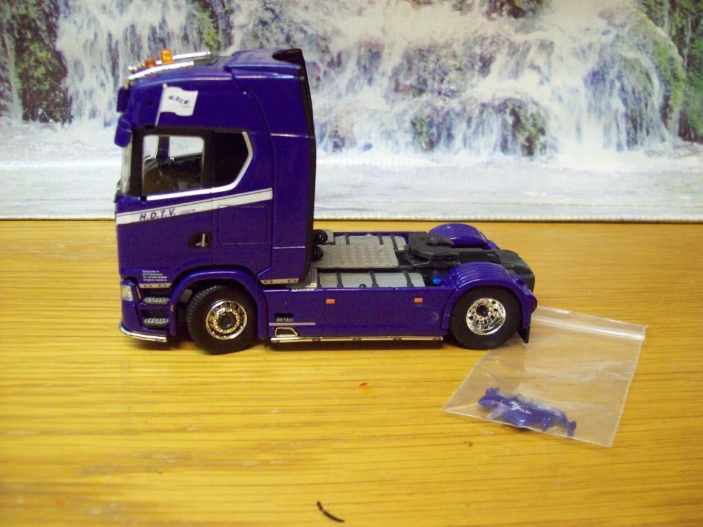Tekno - Scania Topline - V8 - H.D.T.V. Logistik -  trekker, Ophalen of Verzenden, Zo goed als nieuw, Bus of Vrachtwagen, Tekno