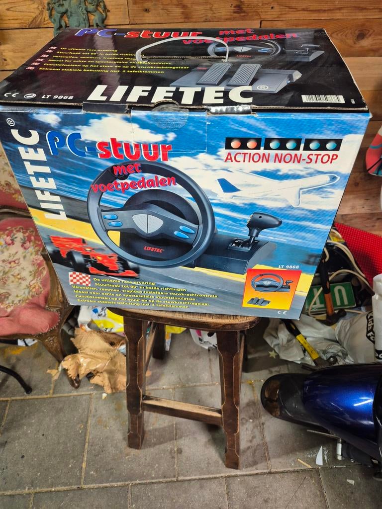 LIFETEC PC Stuur met Voetpedalen - Race Simulator, Ophalen of Verzenden