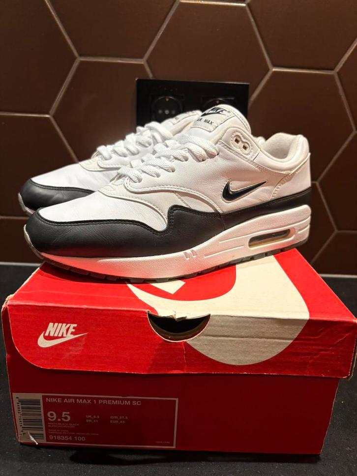 Nike Air Max 1 Jewel Black EU43, Kleding | Heren, Schoenen, Zo goed als nieuw, Sneakers of Gympen, Wit, Ophalen