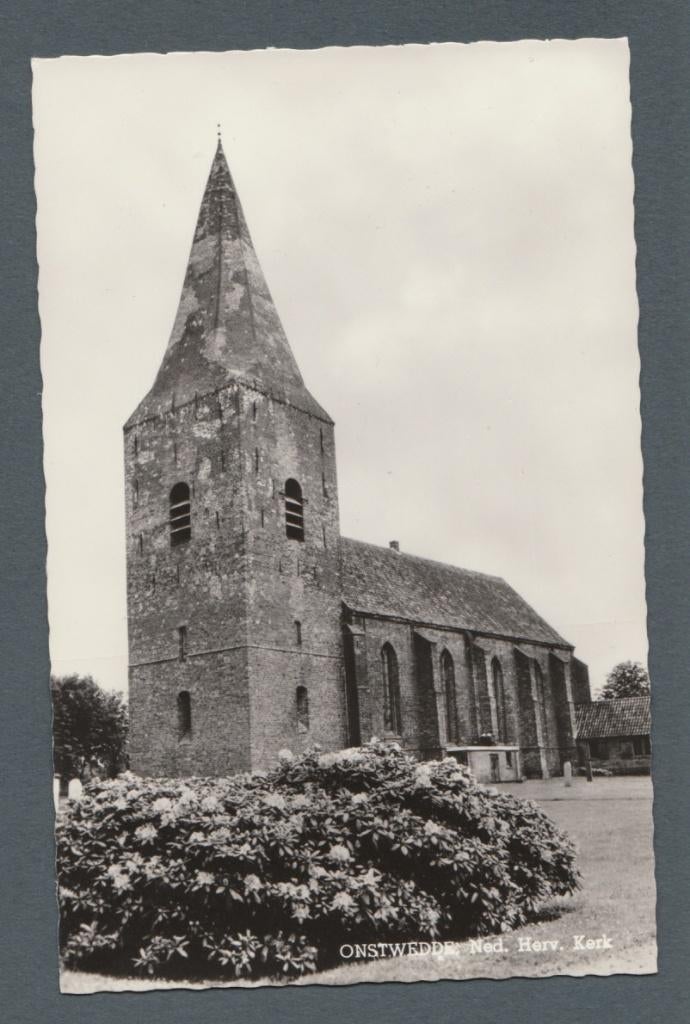 Onstwedde (nabij Vlagtwedde en Stadskanaal) - Ned Herv Kerk, Verzamelen, Ansichtkaarten | Nederland, Verzenden, 1960 tot 1980