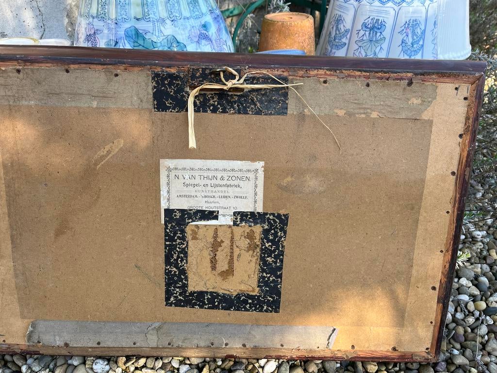 Oud schilderij met lijst, Ophalen