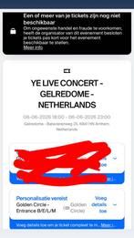 Kanye west gelredome golden circle, Tickets en Kaartjes, Eén persoon, Juni