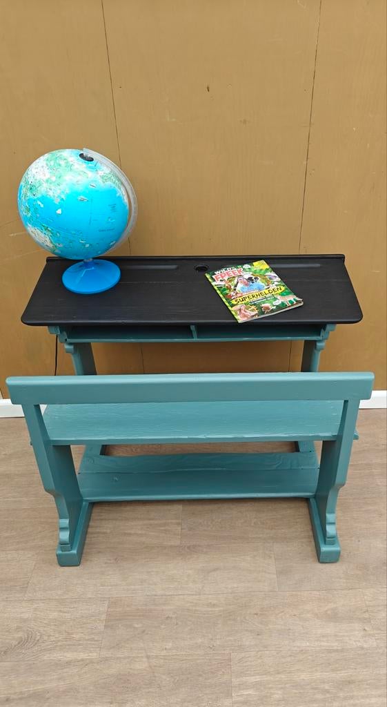 Schoolbankje twee zits, Kinderen en Baby's, Kinderkamer | Tafels en Stoelen, Ophalen, Florissantjes Studio, @florissantjes, Voorhout