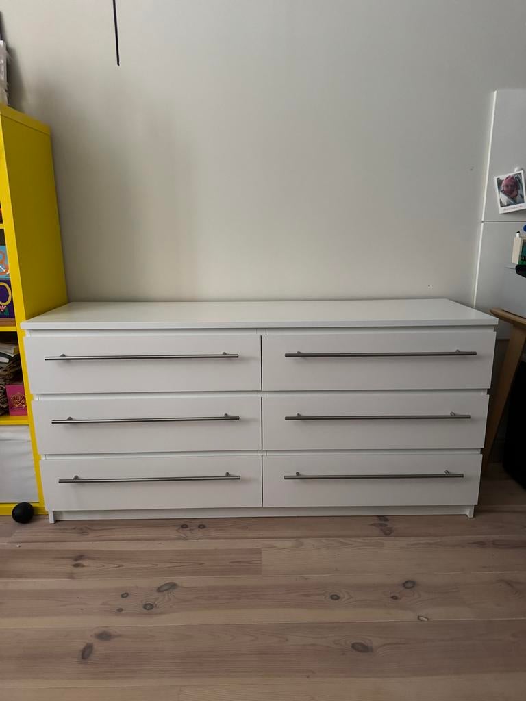 IKEA Malm ladekast wit 160x78x48 cm, Huis en Inrichting, Kasten | Ladekasten, Ophalen, Gebruikt, 5 laden of meer, 150 tot 200 cm