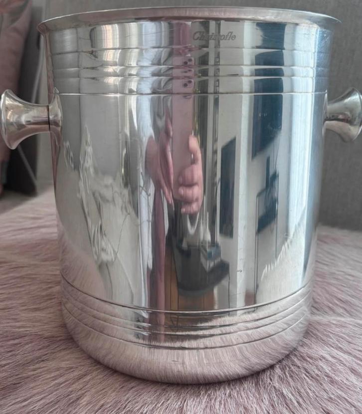 Christofle zilveren ijsemmer wijnkoeler vintage, Huis en Inrichting, Keuken | Keukenbenodigdheden, Gebruikt, Ophalen of Verzenden