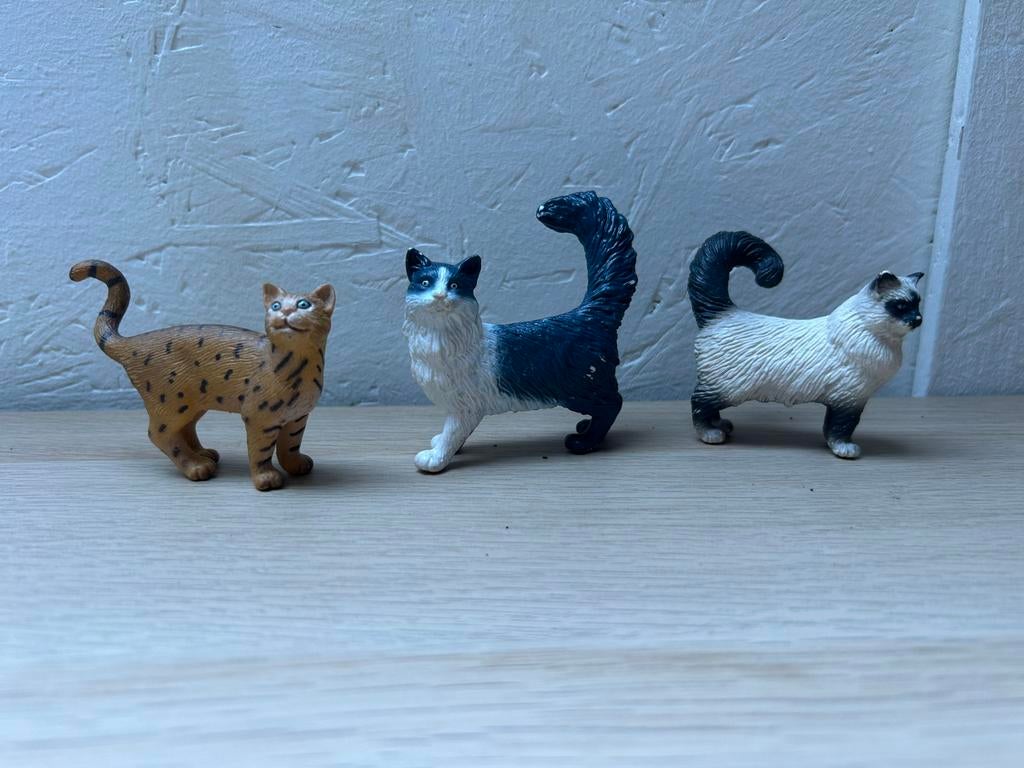 Schleich oude katten, Ophalen of Verzenden, Zo goed als nieuw, Paard, Beeldje of Figuurtje