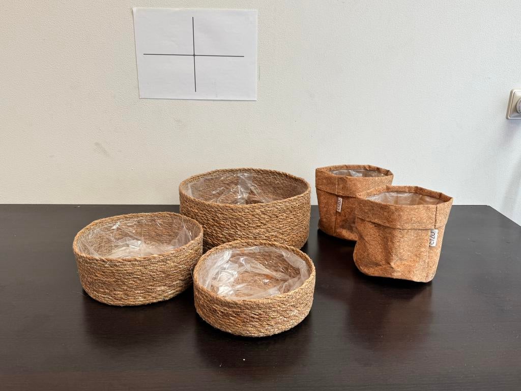 Decoratie plantenmandjes, Minder dan 30 cm, Rond, Ophalen of Verzenden, Zo goed als nieuw