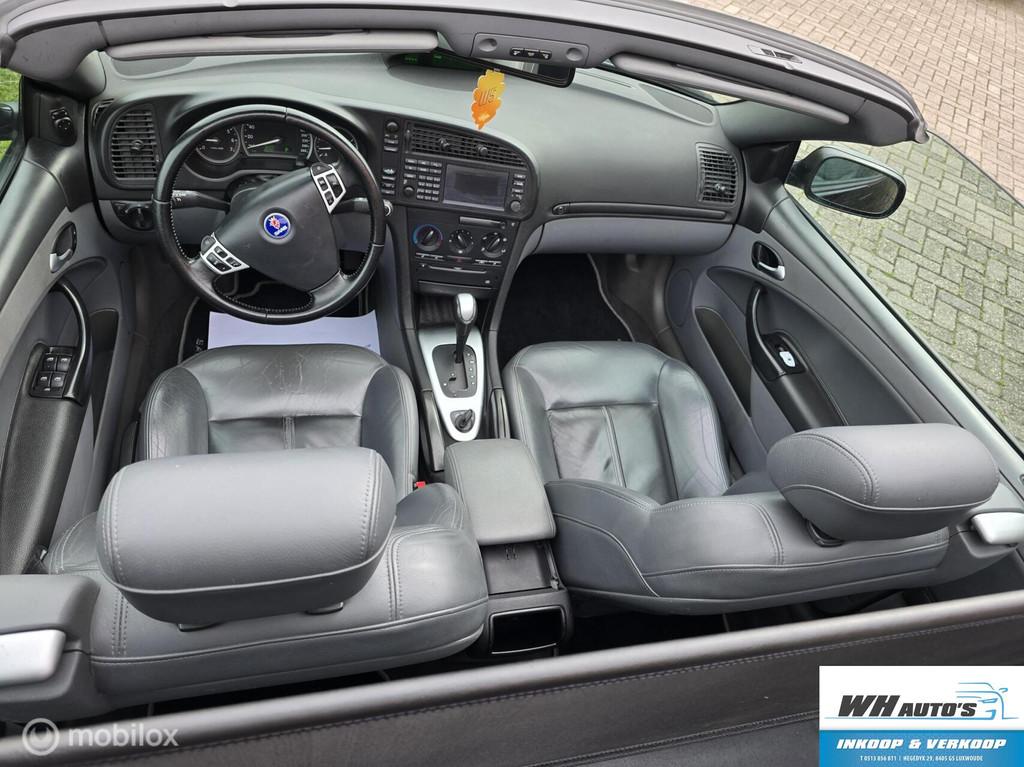 Saab 9-3 Cabrio 1.8t Vector, Auto's, 1998 cc, 4 cilinders, 4 stoelen, Zwart