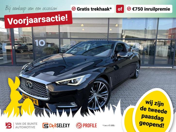 Infiniti Q60 Coupé 2.0t Premium Tech *Schuif-/Kanteldak & A, Auto's, Infiniti, Bedrijf, Te koop, Q60, 360° camera, ABS, Adaptive Cruise Control