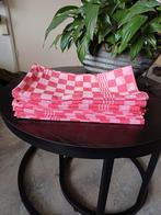 Theedoeken, 7 paar, nieuw, rood geblokt., Ophalen of Verzenden, Nieuw, Rood, Theedoek of Handdoek